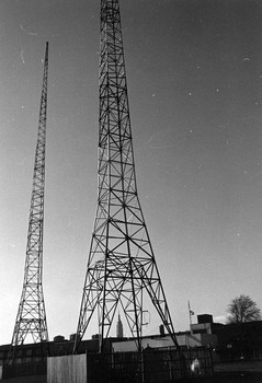 WNYC transmitter tower in Brooklyn in the 1960s-1970s